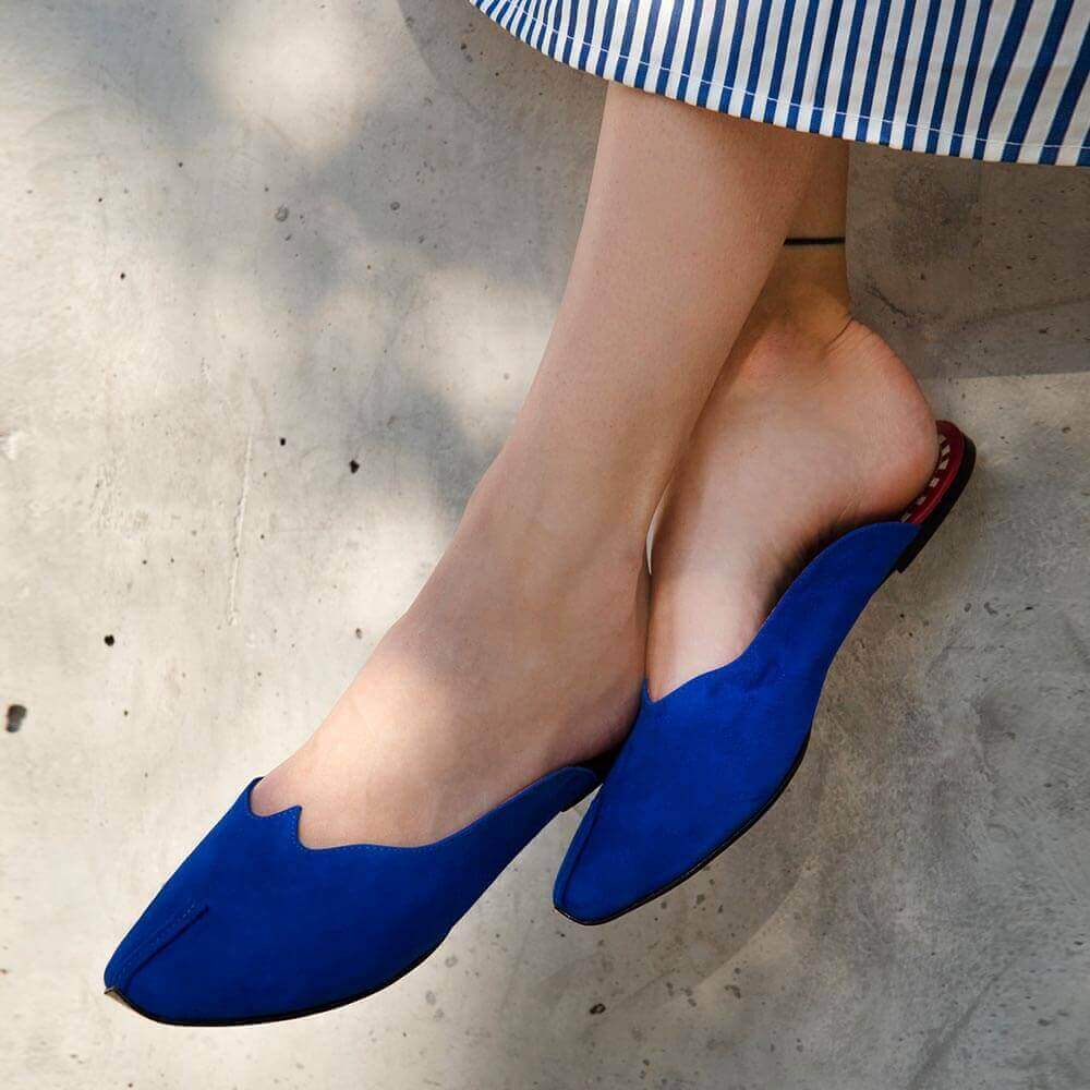 Mukstar Cult Bolt Blue Mules